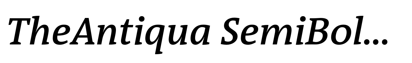 TheAntiqua SemiBold Italic